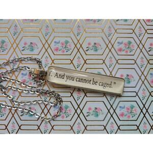 You Cannot Be Caged pendant necklace made from Court of Thorns and Roses